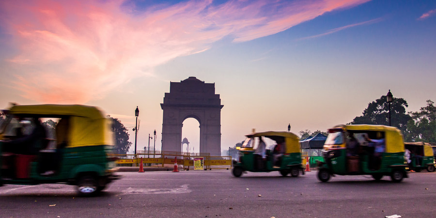 Embarking on a rickshaw ride through the bazaars of Delhi